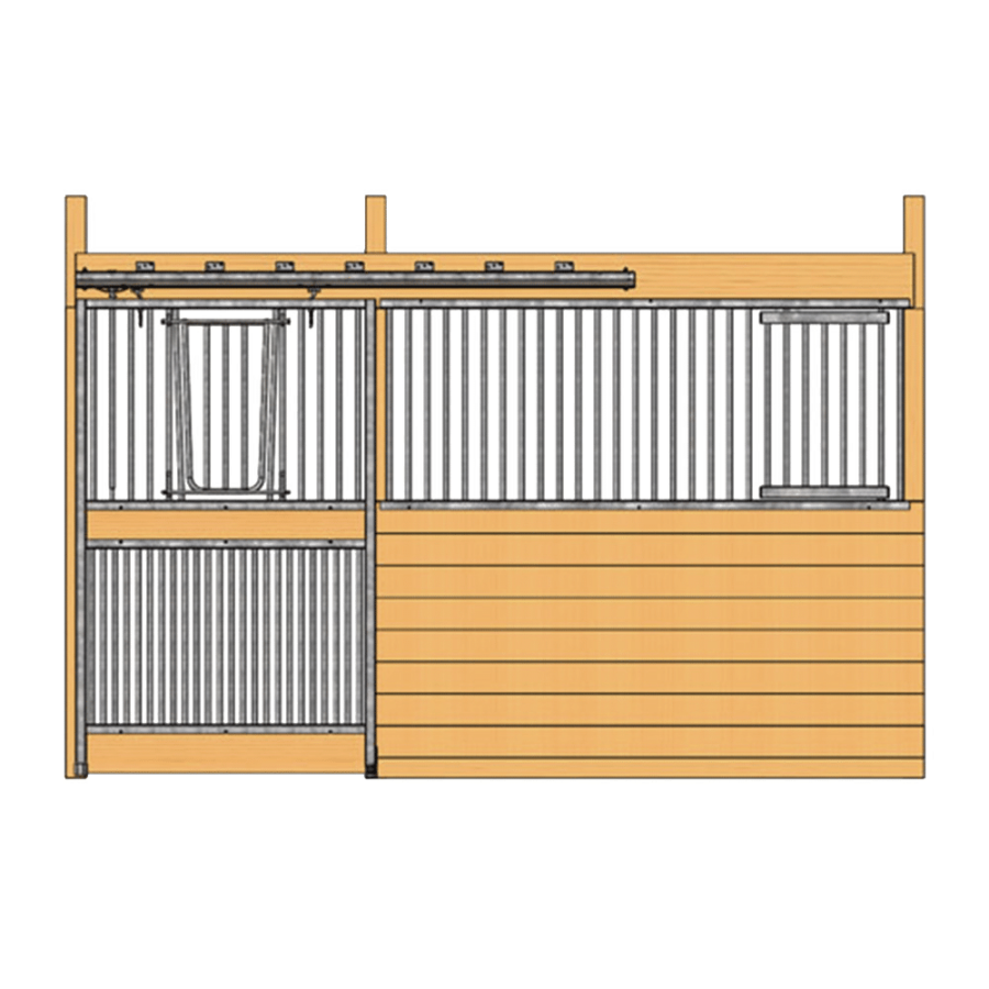Cambridge Stall Front with Full Grill V-Door & Feed Door