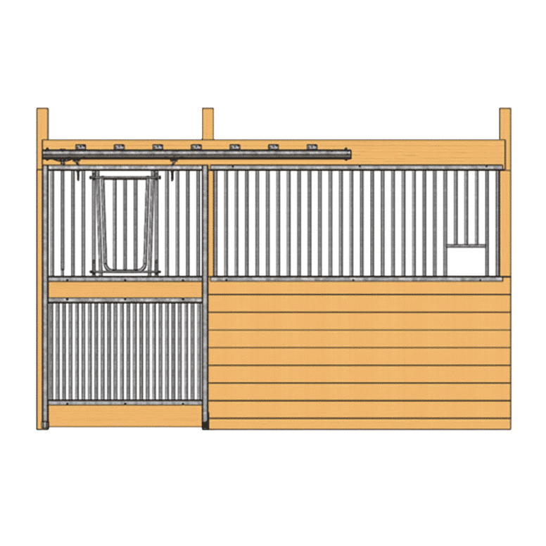 Cambridge Stall Front with Full Grill V-Door & Feed Opening Cambridge Stall Front with Full Grill V-Door & Feed Opening