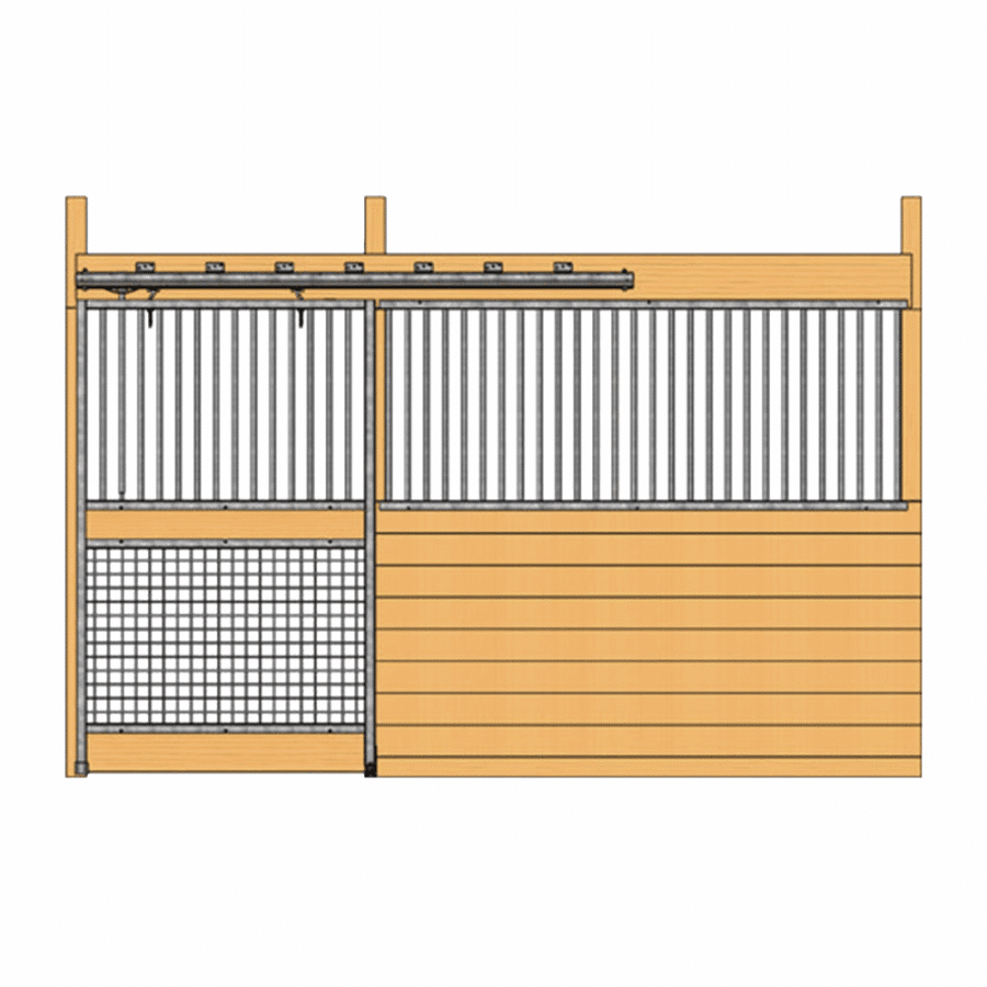 Cambridge Stall Front with Grill Top Mesh Bottom Door
