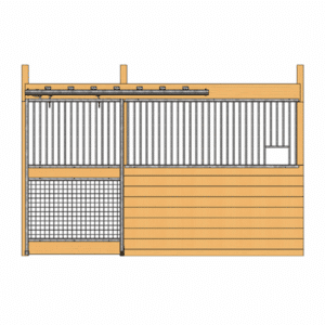 Cambridge Stall Front with Grill Top Mesh Bottom Door & Feed Opening