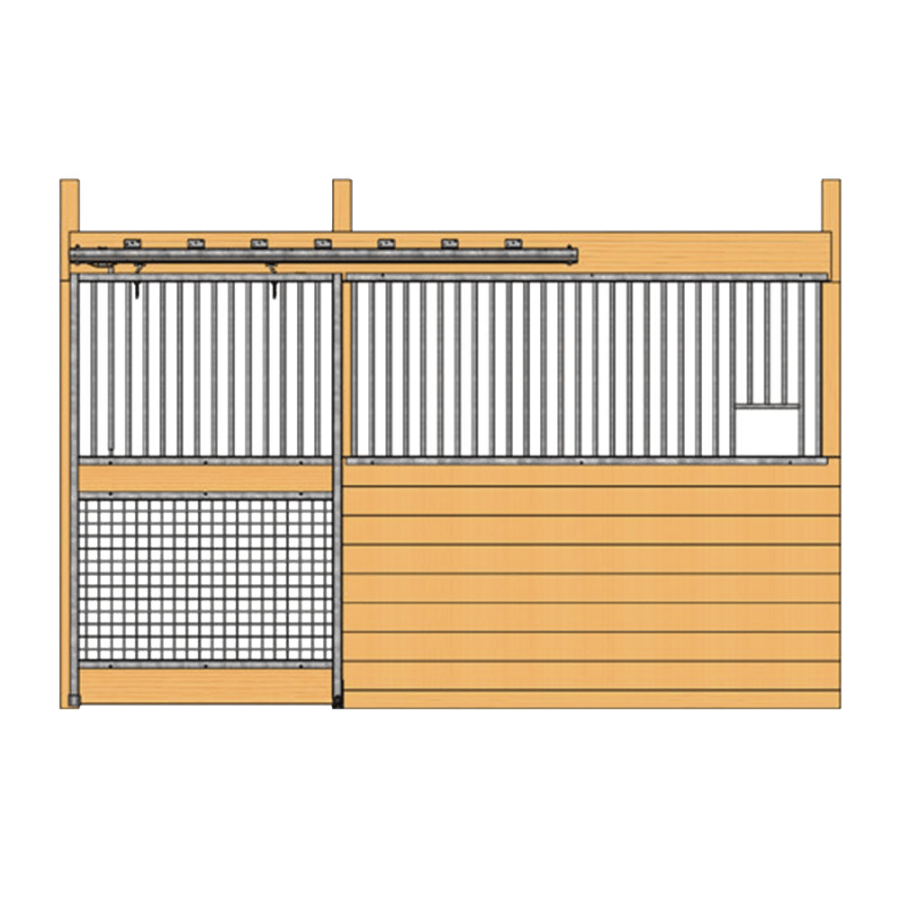 Cambridge Stall Front with Grill Top Mesh Bottom Door & Feed Opening