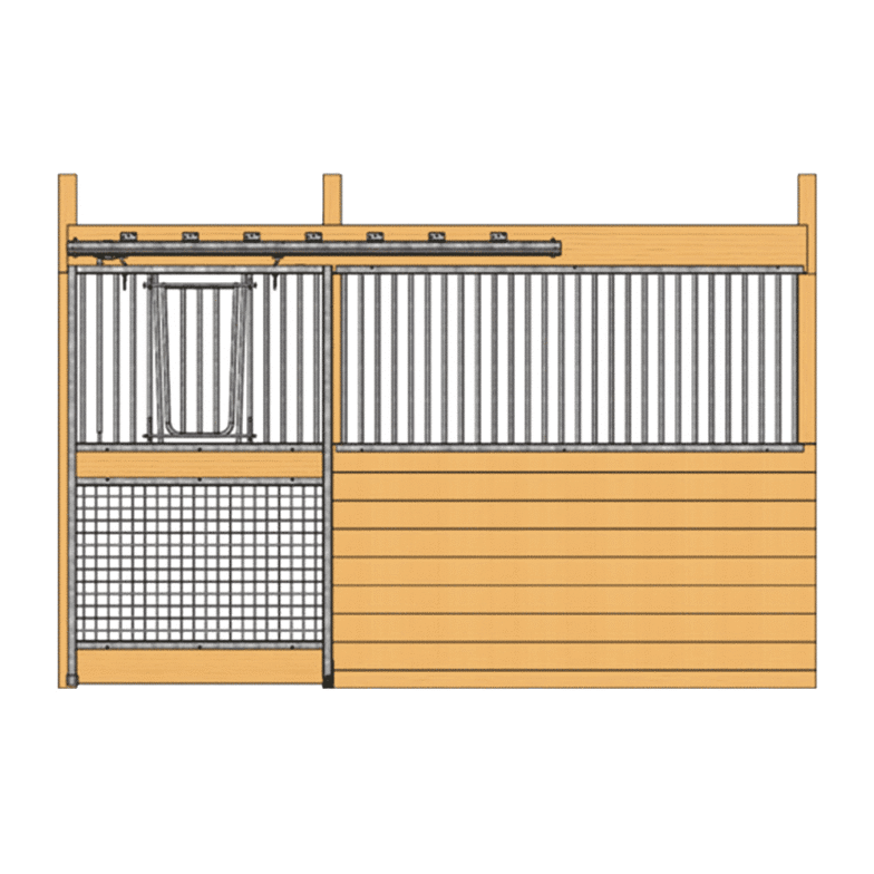 Cambridge Stall Front with Mesh Bottom V-Door Cambridge Stall Front with Mesh Bottom V-Door
