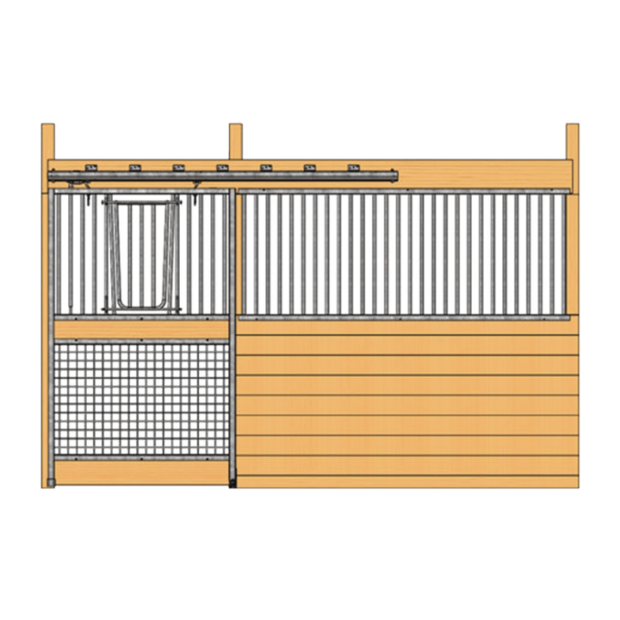 Cambridge Stall Front with Mesh Bottom V-Door