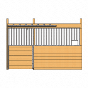 Cambridge Stall Front with Grill Top Door & Feed Opening