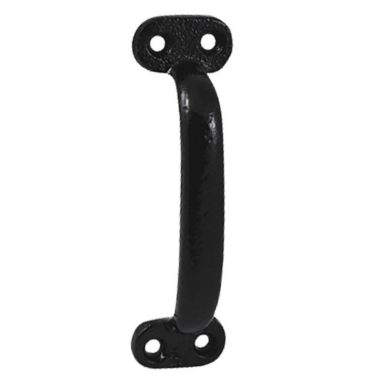 Cast Iron Barn Door Handle, Powder-Coated Black