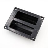 Cast Iron Heavy-Duty Flush Pull Door Handle, Powder-Coated Black