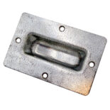 Flush Pull Door Handle, Galvanized