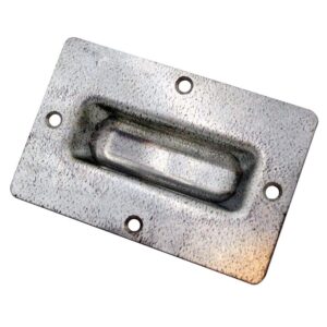 Flush Pull Door Handle, Galvanized