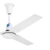 56" Reversing 3-Blade Ceiling Fan with 10" Downrod, White