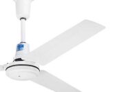 56" Reversing 3-Blade Ceiling Fan with 10" Downrod, White