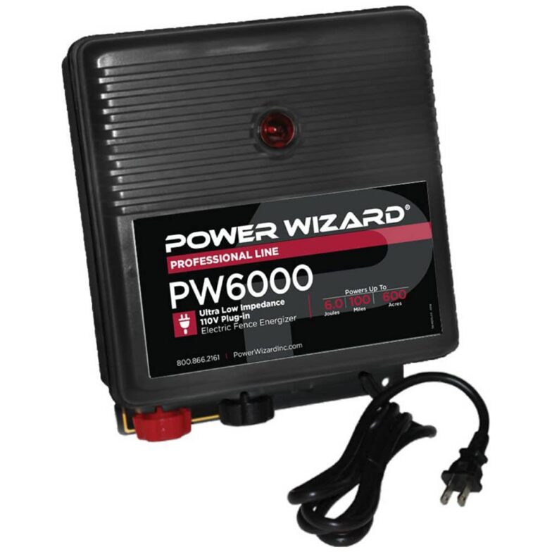 DSPW6000_01 6.0-Joule, 110V Ultra-Low Impedance, Plug-In Fence Charger