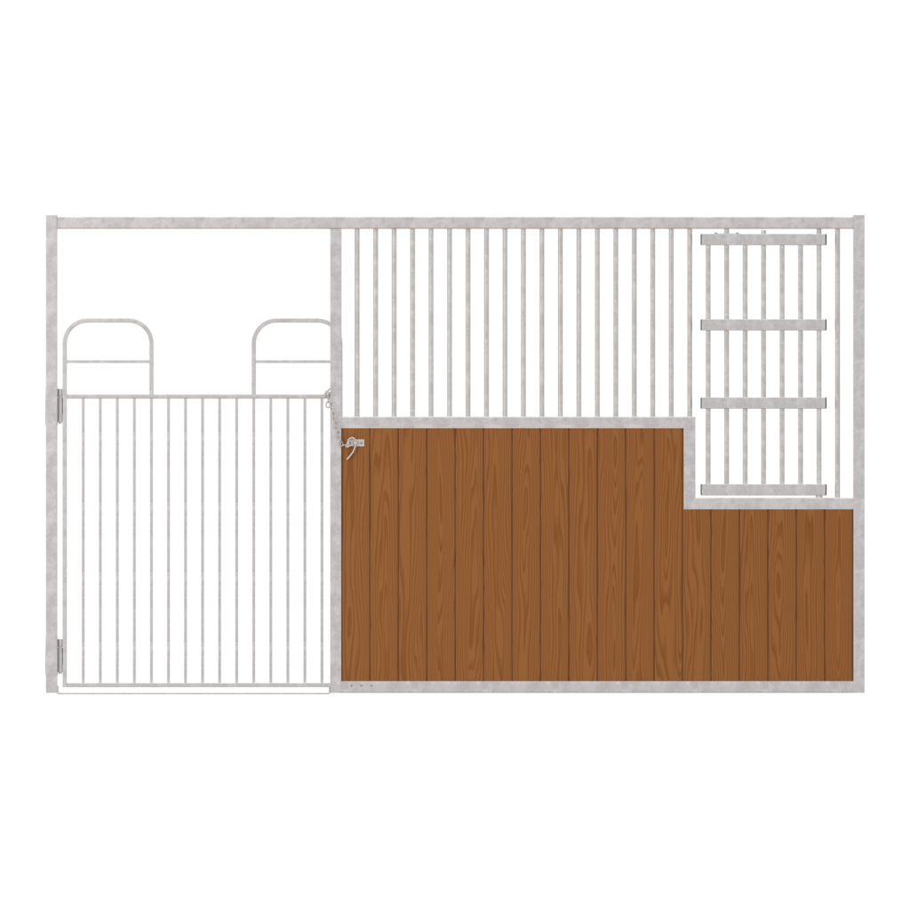 Dublin Left-Handed Stall Front with Full Swing Gate & Large Feed Door Kit