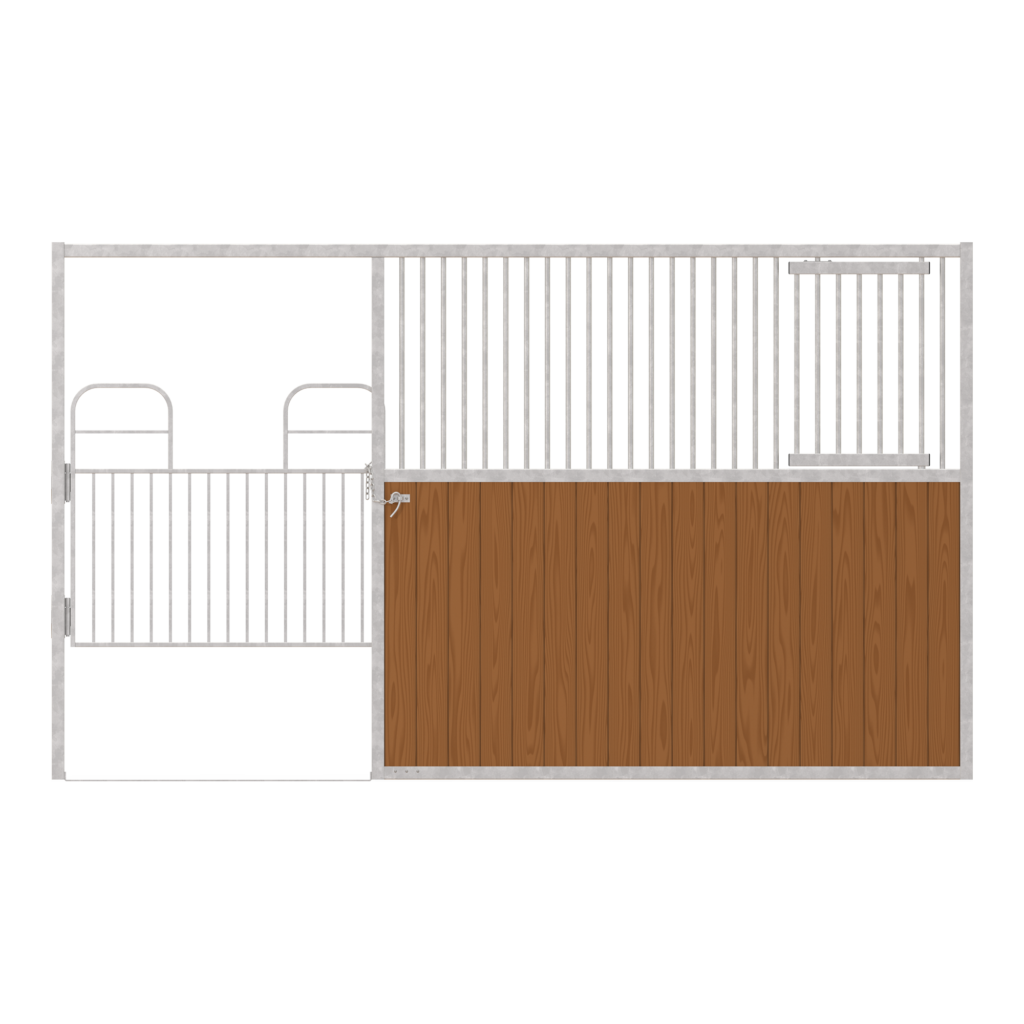 Dublin Left-Handed Stall Front with Half Swing Gate & Feed Door Kit