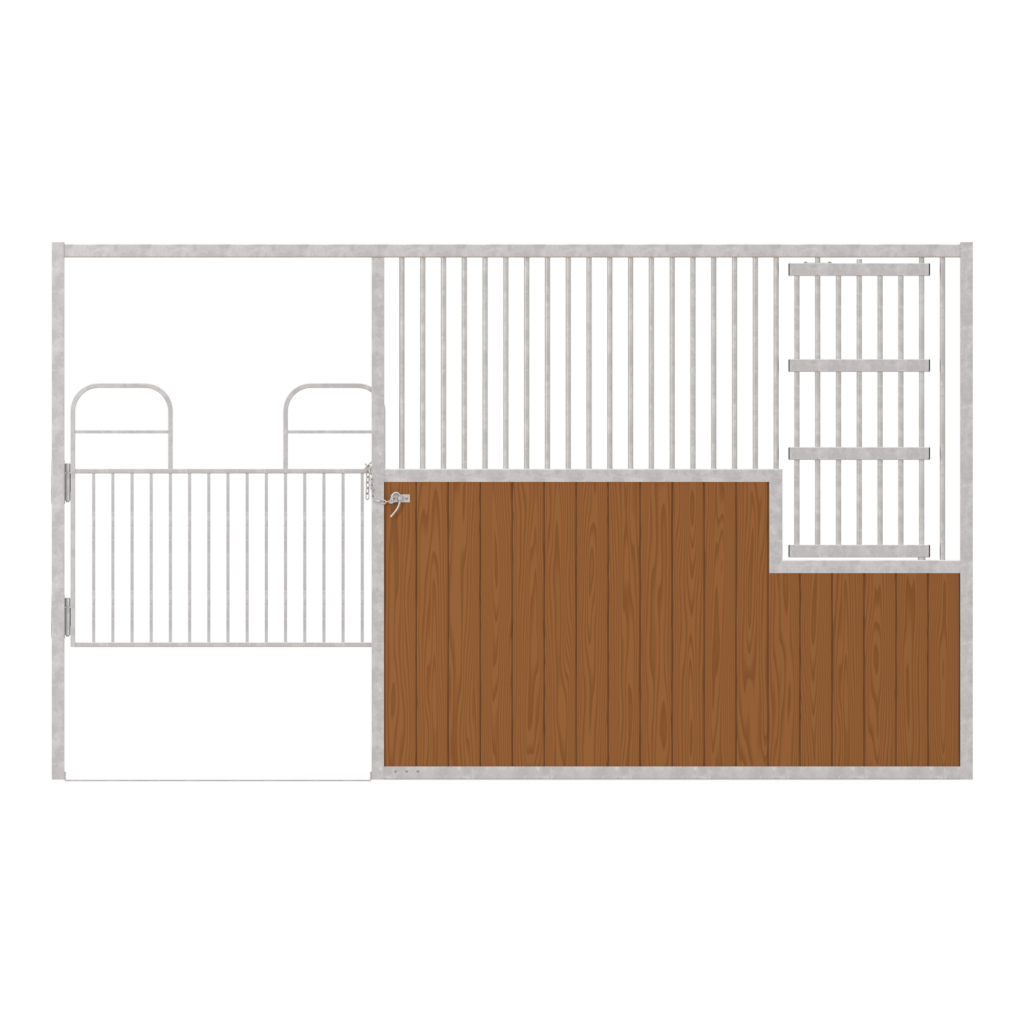 Dublin Left-Handed Stall Front with Half Swing Gate & Large Feed Door Kit