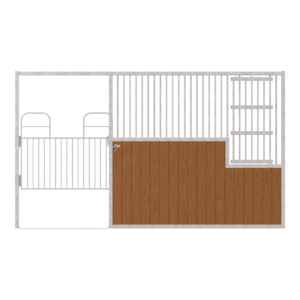 Dublin Left-Handed Stall Front with Half Swing Gate & Large Feed Door Kit
