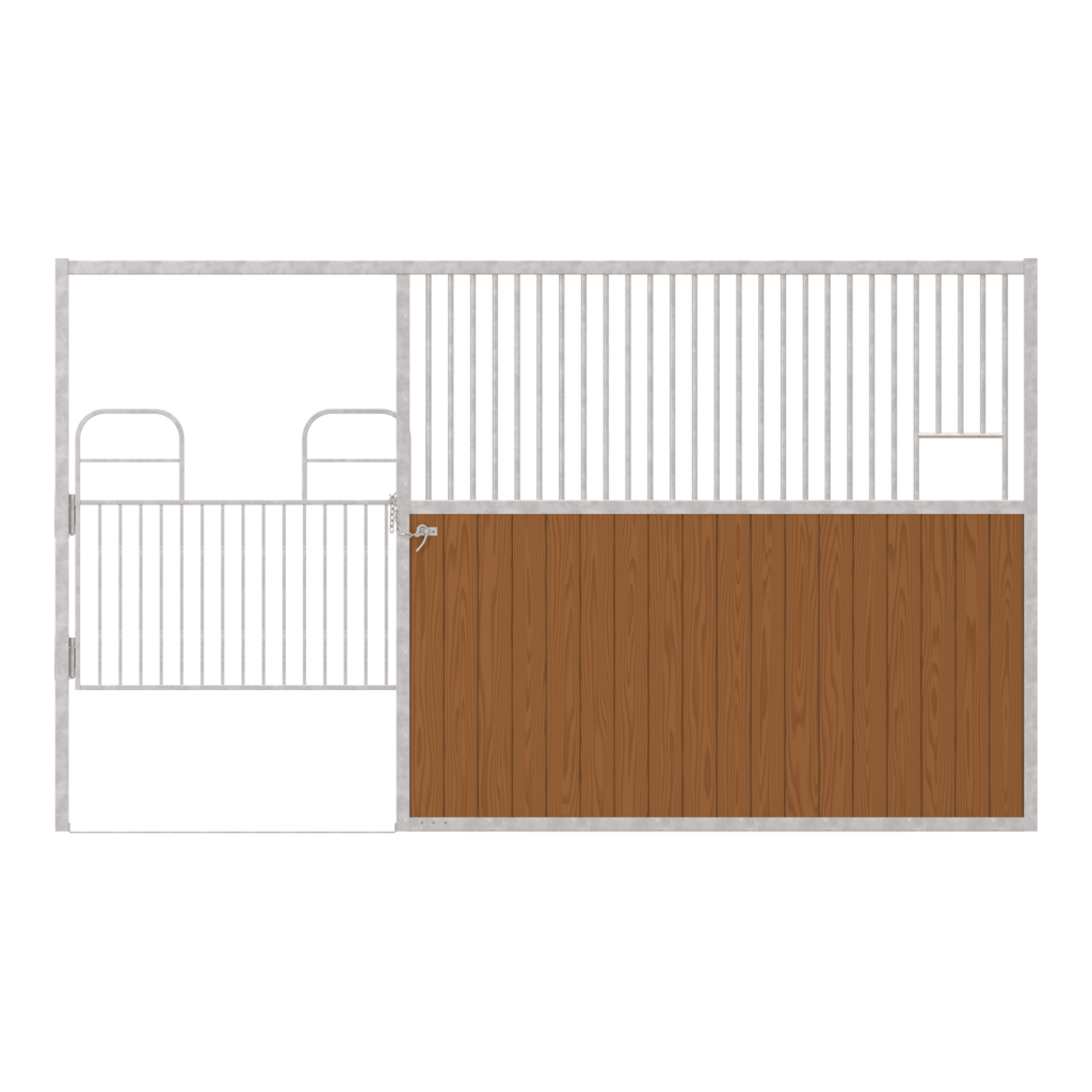 Dublin Left-Handed Stall Front with Half Swing Gate & Feed Opening Kit