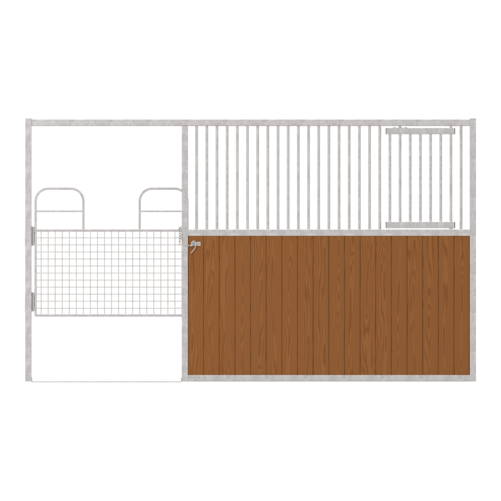 Dublin Left-Handed Stall Front with Half Mesh Swing Gate & Feed Door Kit