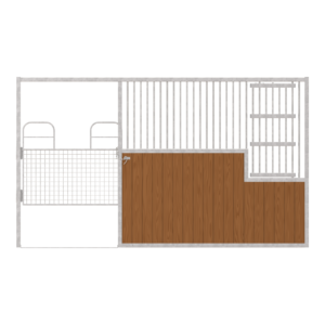 Dublin Left-Handed Stall Front with Half Mesh Swing Gate & Large Feed Door Kit