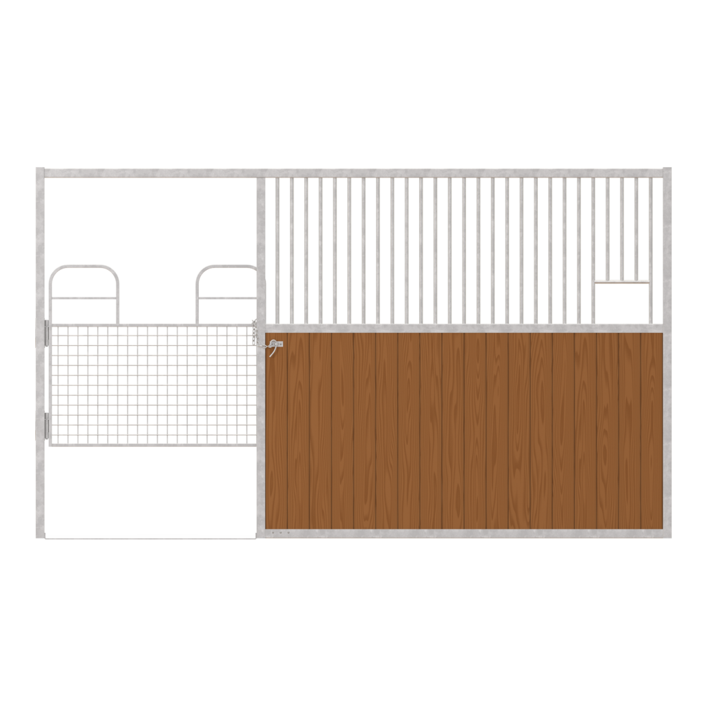 Dublin Left-Handed Stall Front with Half Mesh Swing Gate & Feed Opening Kit