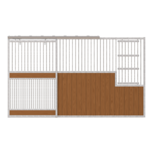 Dublin Left-Handed Stall Front with Full Grill Door & Large Feed Door Kit