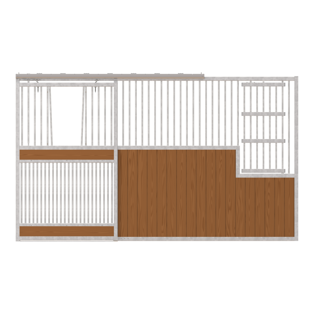 Dublin Left-Handed Stall Front with Full Grill V-Door & Large Feed Door Kit