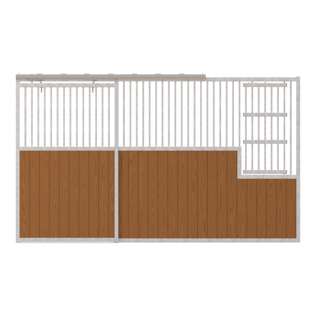 Dublin Left-Handed Stall Front with Grill Top Door & Large Feed Door Kit