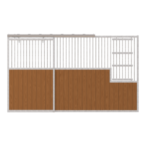 Dublin Left-Handed Stall Front with Grill Top Door & Large Feed Door Kit