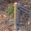 wooden post showing 7 end loop assemblies