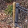wooden post showing 7 end loop assemblies