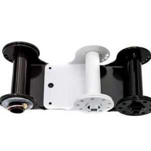 white, brown and black tightener