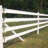 row of 4 tighteners attached to fence post