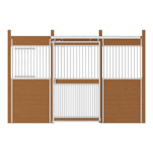 Essex Stall Front, Grill Upper with Grill Lower Center Door, and Feed Door