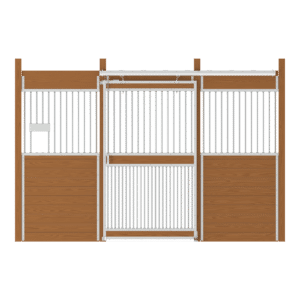 Essex Stall Front, Grill Upper with Grill Lower Center Door, and Feed Opening