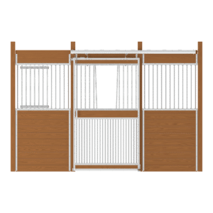 Essex Stall Front, V-Grill Upper with Grill Lower Center Door and Feed Door
