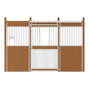 Essex Stall Front, V-Grill Upper with Grill Lower Center Door and Feed Opening