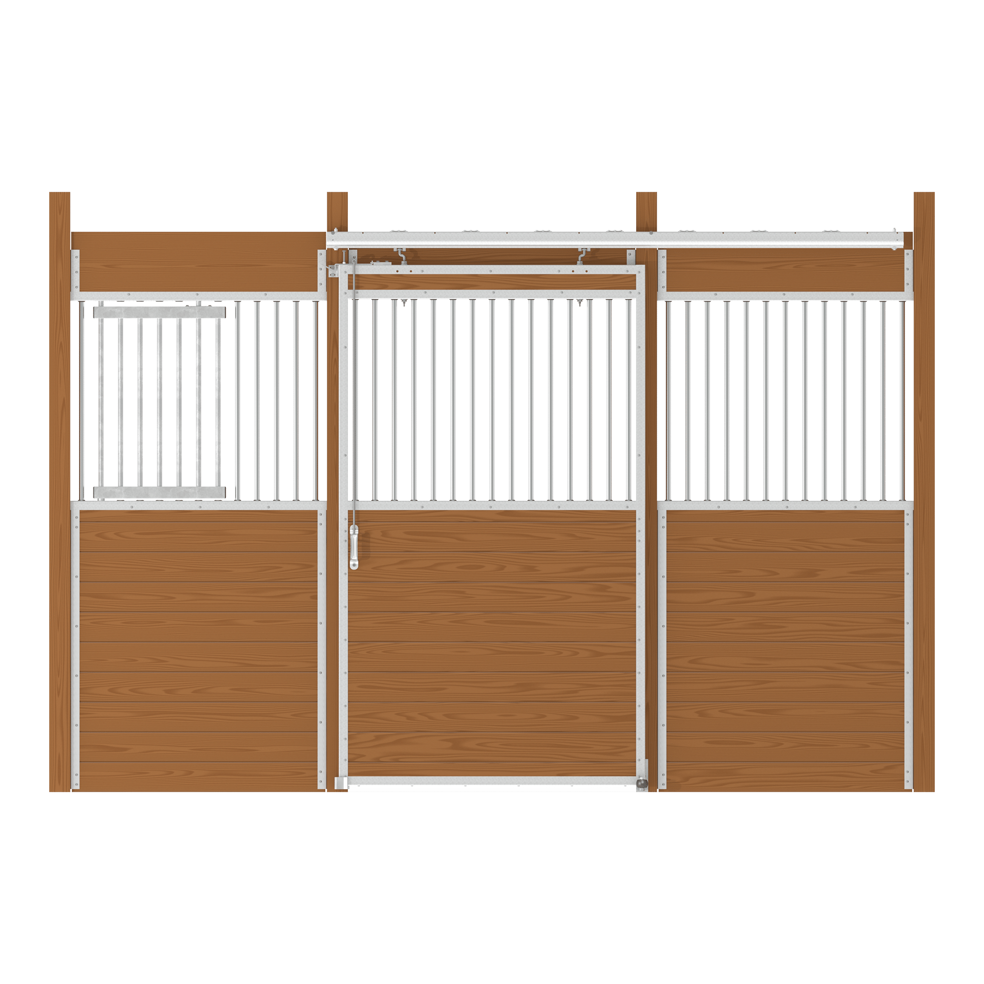 12ft Essex Stall Front with Grill Top Door & Feed Door Kit - Center Door
