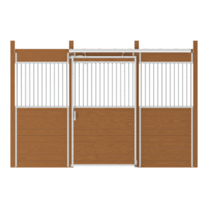 Essex Stall Front, Grill Upper with Solid Lower Center Door