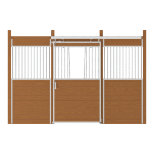 Essex Stall Front, V-Grill Upper with Solid Lower Center Door
