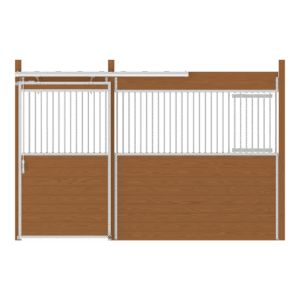 Essex Stall Front, Grill Upper with Solid Lower Left or Right Door, and Feed Door