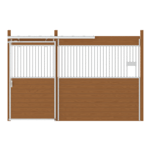 Essex Stall Front, Grill Upper with Solid Lower Left or Right Door, and Feed Opening