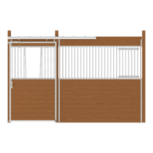 Essex Stall Front, V-Grill Upper with Solid Lower Left or Right Door and Feed Door