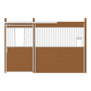 Essex Stall Front, V-Grill Upper with Solid Lower Left or Right Door, and Feed Opening