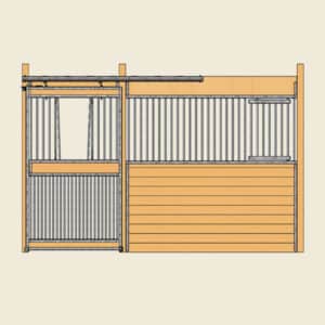 Essex Stall Front with Full Grill V-Door and Feed Door Kit