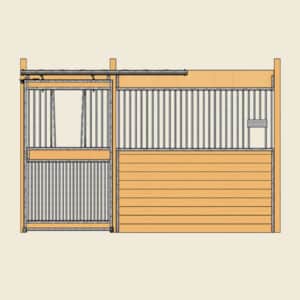 Essex Stall Front with Full Grill V-Door and Feed Opening Kit