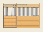 Essex Stall Front with V-Door & Feed Door Kit,