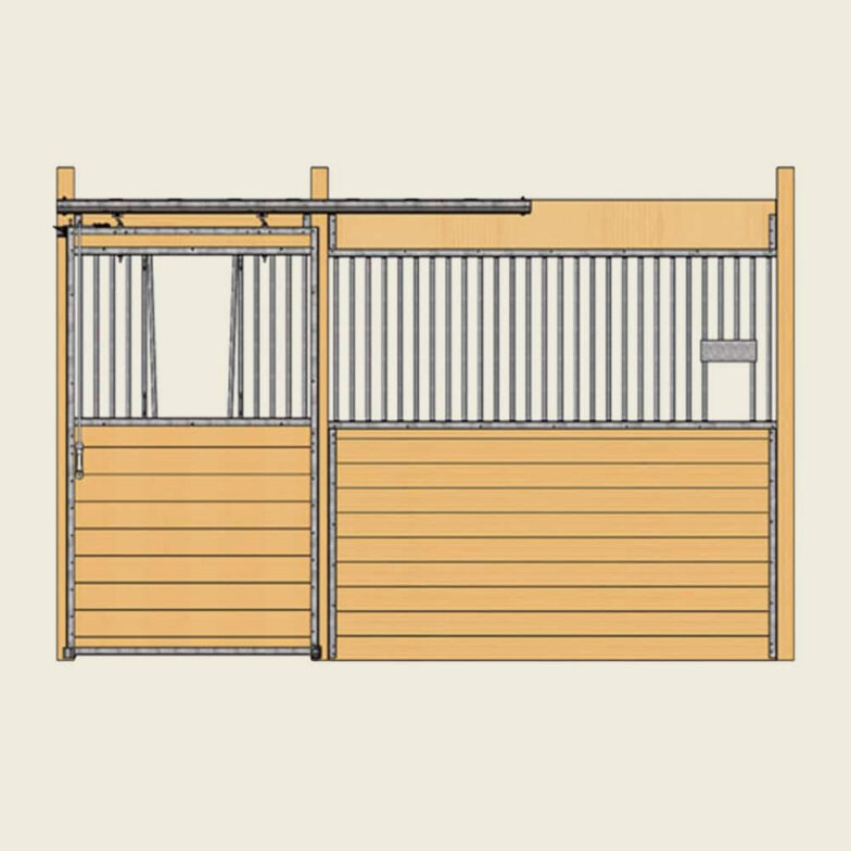 Essex-Stall-Front-with-V-Door-Feed-Opening-Kit