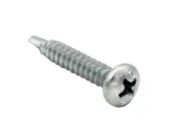 #8 x 1" Phillips Pan Head Tek Self-Drilling Clip Screw, Zinc-Plated