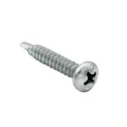 #8 x 1" Phillips Pan Head Tek Self-Drilling Clip Screw, Zinc-Plated