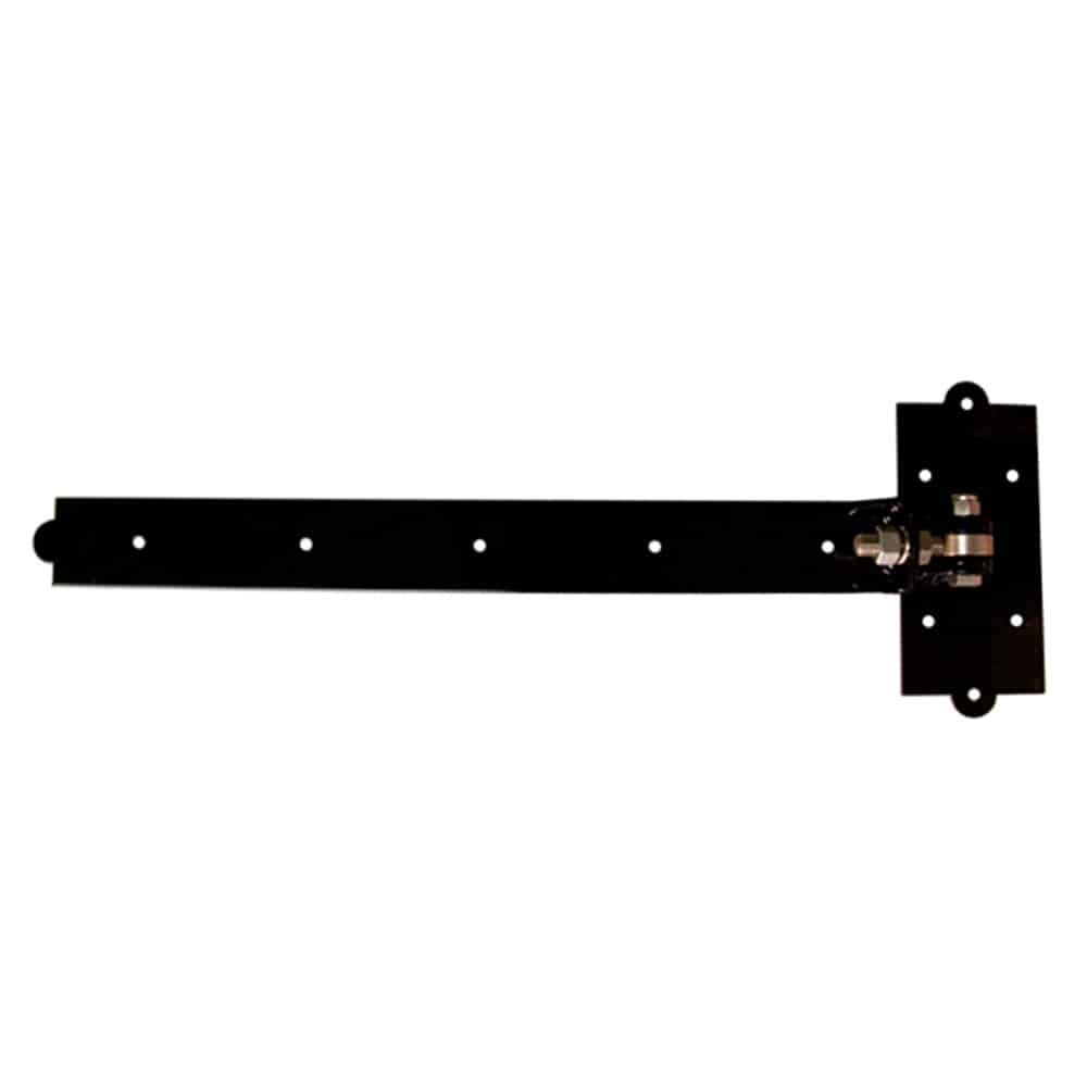 24" Madison Heavy-Duty Adjustable Strap Hinge, Powder-Coated Black