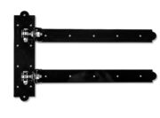 Black 2-strap Metal Barn Hinge